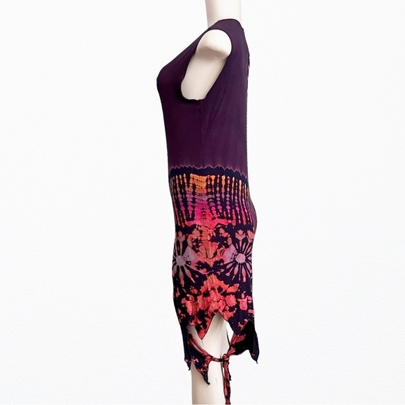 StretchyHippie Tie Dye Boho Festival Comfy Beach Dress Coverup Standard Size - Picture 5 of 8